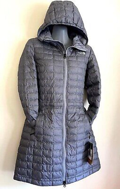 Pre-owned Ll The North Face Women's Thermoba Eco Insulated Hooded Parka  In Gray