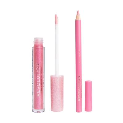 Shop Makeup Revolution Ultimate Lights Shimmer Lip Kit (various Shades) - Pink Lights