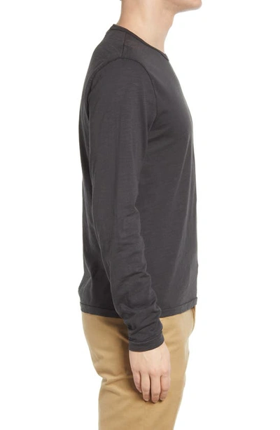 Shop Alex Mill Slub Cotton Long Sleeve T-shirt In Black