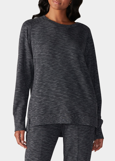Shop Tavi Noir Raglan-sleeve Sweatshirt In Midnight Melange