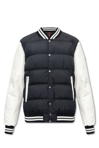 Shop Moncler Ventoux Buttoned Padded Bomber Jacket In Multi