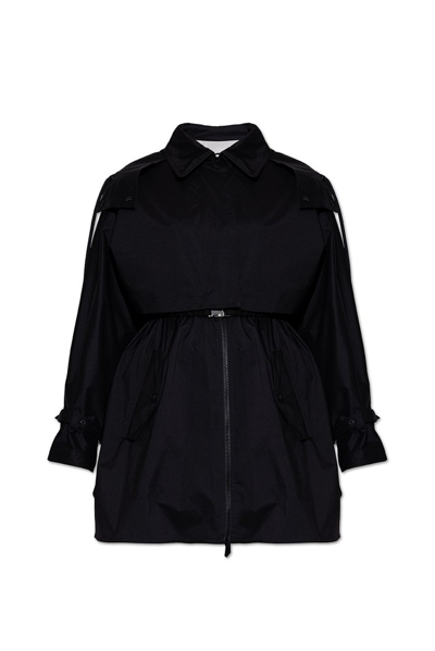 Shop Moncler Pamanzi Hooded Trench Coat In Black
