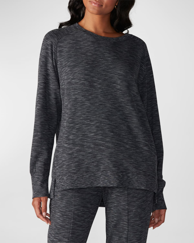 Shop Tavi Noir Raglan-sleeve Sweatshirt In Midnight Melange