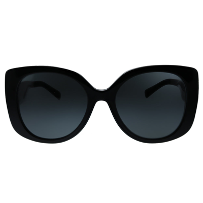 Versace Ve 4387 Gb1/87 Womens Rectangle Sunglasses In Black