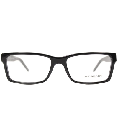 Shop Burberry Be 2108 3001 54mm Unisex Rectangle Eyeglasses 54mm In Black