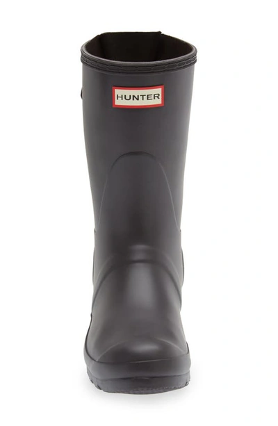 Shop Hunter Original Short Back Adjustable Rain Boot In Onyx