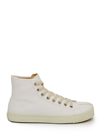 Shop Maison Margiela Tabi High-top Sneakers In White