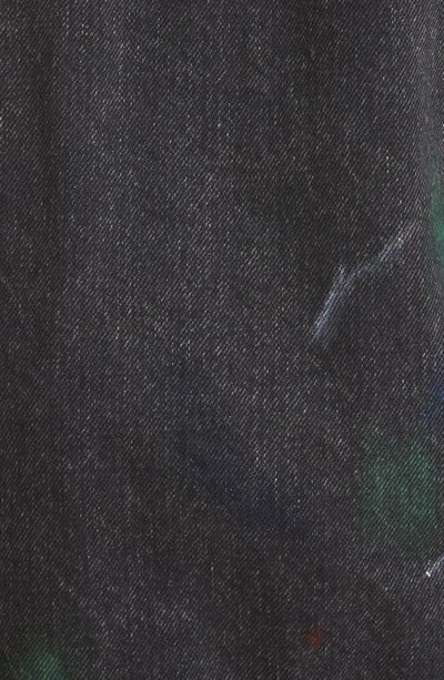 Shop Maison Margiela Paint Splatter Denim Jacket In Black