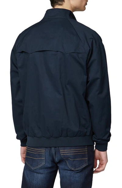 Shop Ben Sherman Signature Harrington Cotton Jacket In Dark Navy