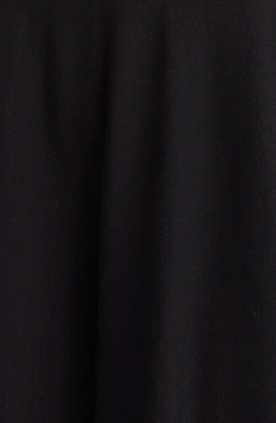 Shop Vince Camuto Mock Neck Long Sleeve Fit & Flare Dress In Black