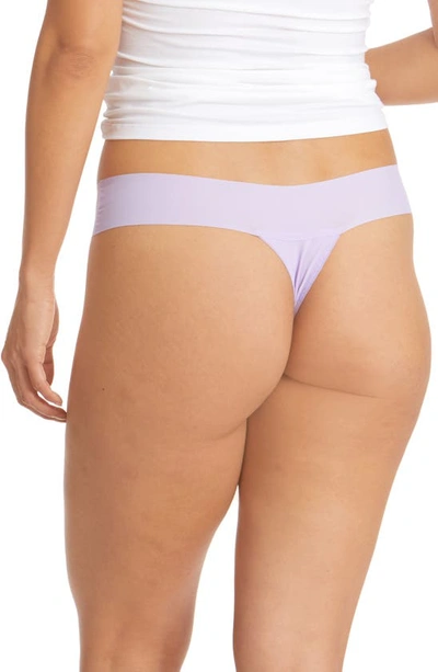 Hanky Panky Breathesoft Natural Rise Thong In Wisteria