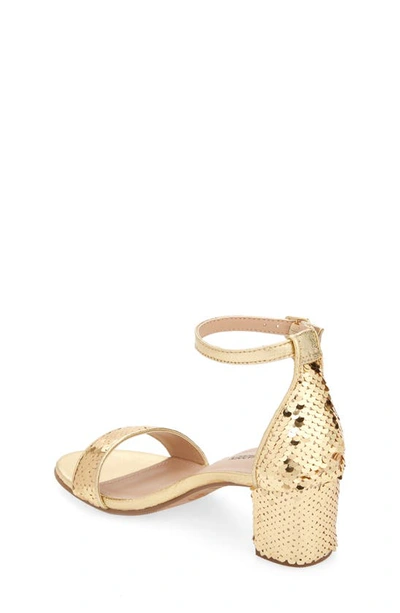 Shop Steve Madden Jcarrson Ankle Strap Sandal In Gold Sequin