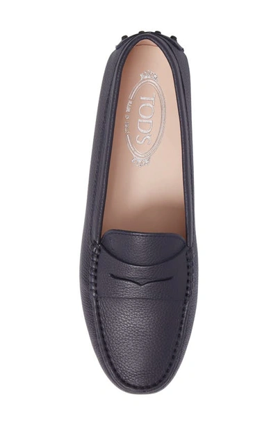 Shop Tod's Gommini Driving Moccasin In Navy Leather