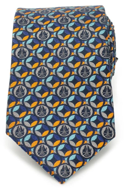 Shop Cufflinks, Inc . Star Wars™ Millennium Falcon Navy Motif Silk Tie In Blue