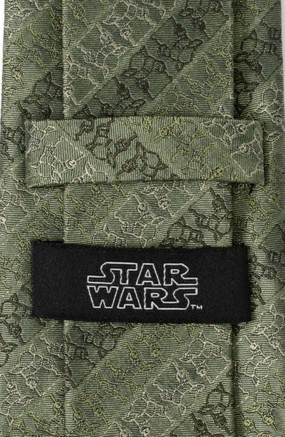 Cufflinks, Inc Grogu Silk Tie In Green