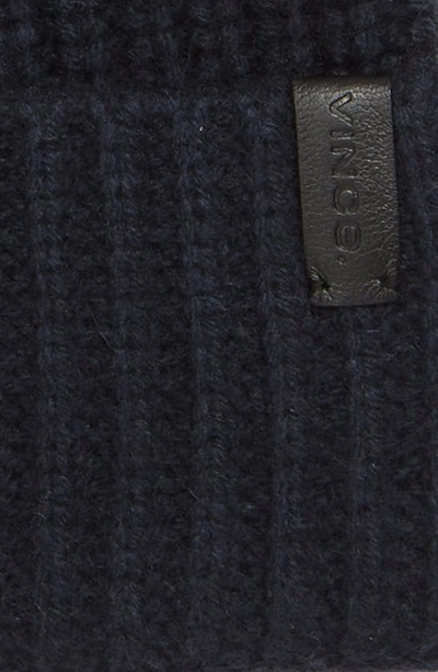 Shop Vince Knit Merino Wool & Cashmere Beanie Hat In Navy