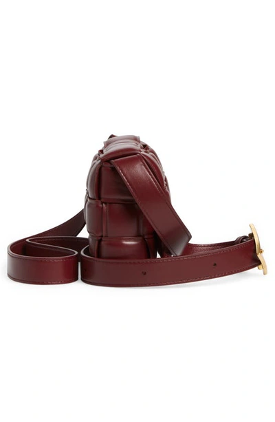 Bottega Veneta Small Padded Cassette Intrecciato Leather Crossbody Bag In Barolo-gold