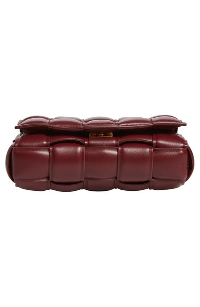 Bottega Veneta Small Padded Cassette Intrecciato Leather Crossbody Bag In Barolo-gold