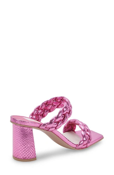 Shop Dolce Vita Paily Braided Sandal In Magenta Crackled Stella