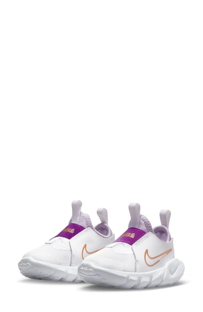 Shop Nike Flex Runner 2 Slip-on Running Shoe In White/ Violet/ Purple/ Copper
