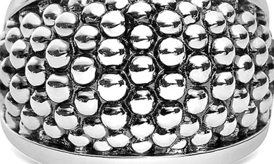 Lagos Signature Caviar Beaded Ring In Silver