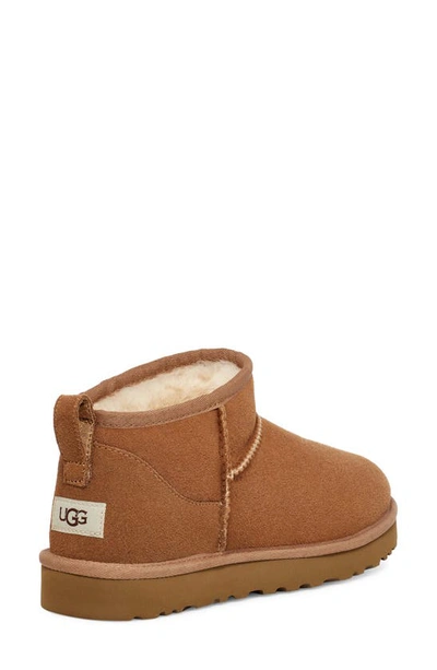 Shop Ugg Ultra Mini Classic Water Resistant Boot In Chestnut