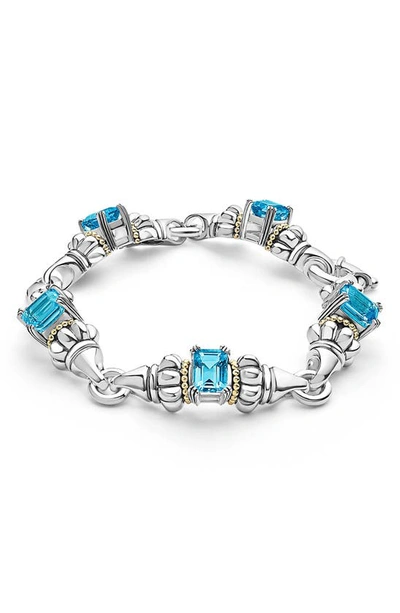 Shop Lagos Glacier Swiss Blue Topaz Link Bracelet