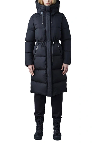 Shop Mackage Ishani Down Quilted Puffer Coat In Black
