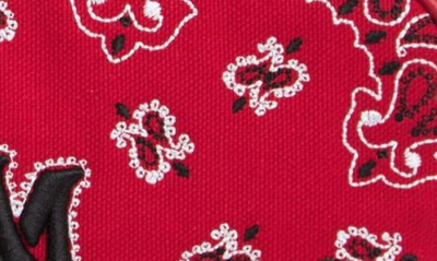 Shop Amiri Bandana Cotton Canvas Camera Bag In Red