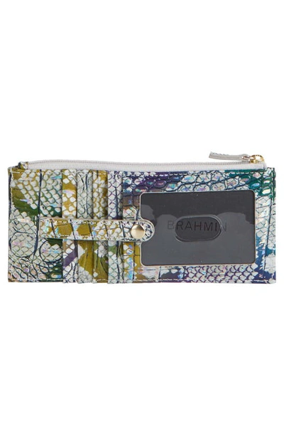 Brahmin Croc Embossed Leather Credit Card Wallet In Spellbound Ombre Melbourne