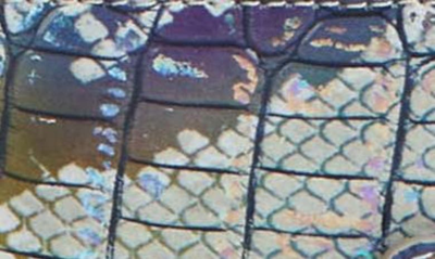 Brahmin Croc Embossed Leather Credit Card Wallet In Spellbound Ombre Melbourne