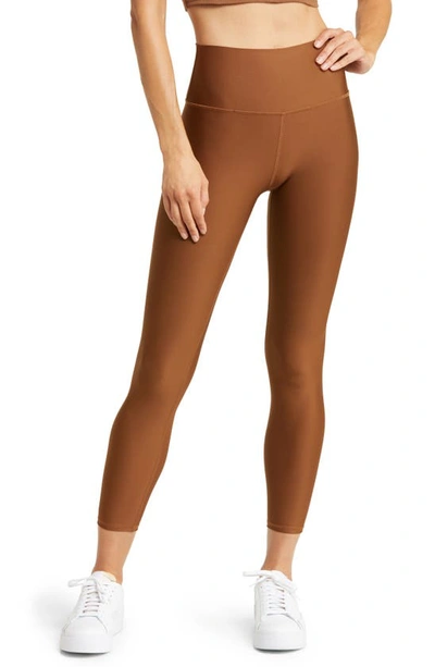 Shop Alo Yoga Airlift High Waist 7/8 Leggings In Cinnamon Brown