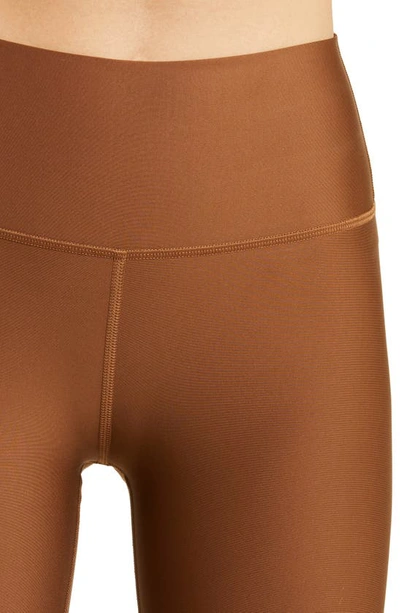 Alo Yoga Airlift High Waist Midi Leggings In Cinnamon Brown