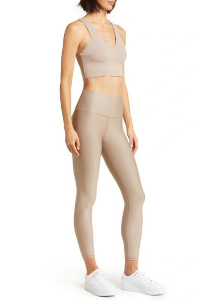 Shop Alo Yoga Airlift High Waist 7/8 Leggings In Taupe