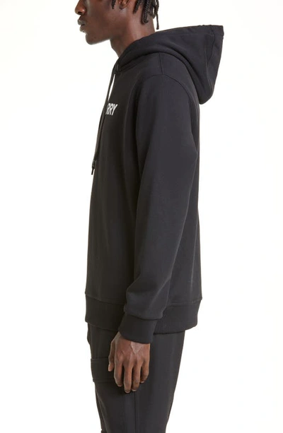 Shop Burberry Ansdell Logo Graphic Hoodie In Black