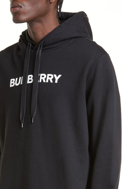 Shop Burberry Ansdell Logo Graphic Hoodie In Black