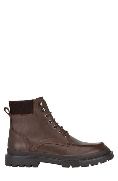 Shop Calvin Klein Trophy Lace-up Boot In Coffee