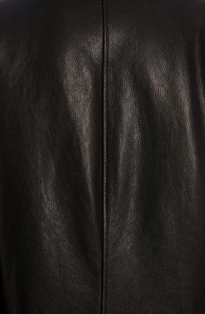 Shop Versace Medusa Embellished Leather Biker Jacket In Nero
