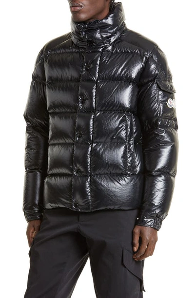 Moncler Maya High-shine Padded Jacket In Black | ModeSens
