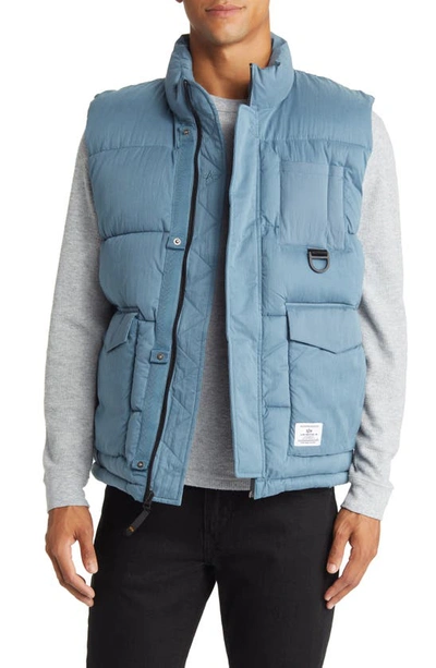 Shop Alpha Industries Puffer Utility Vest In Slate Blue