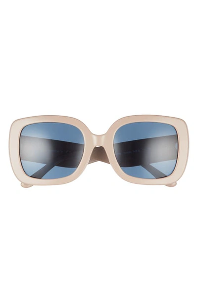 Shop Tory Burch 54mm Butterfly Sunglasses In Sand/ Solid Navy