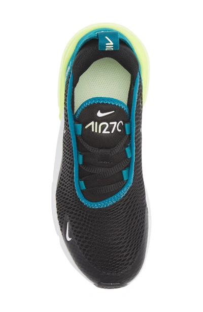 Shop Nike Kids' Air Max 270 Sneaker In Black/ White/ Spruce/ Volt