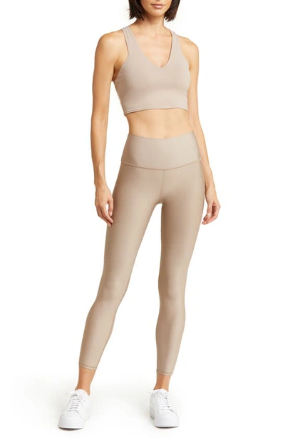 Alo Yoga Real Sports Bra In Taupe