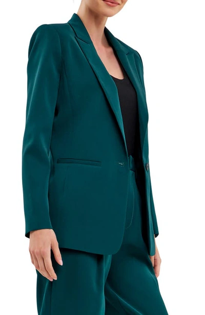 Endless Rose Single Breasted Blazer In Emerald