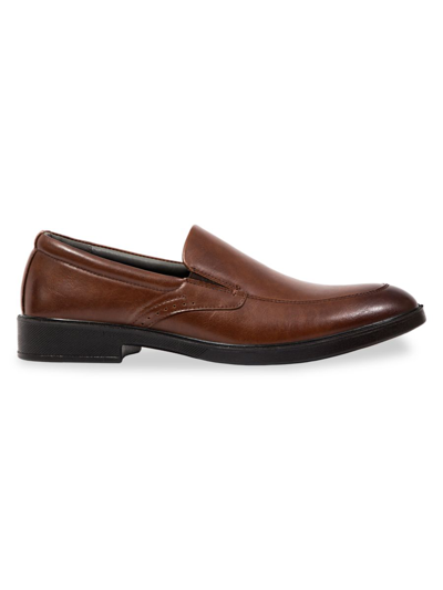 Shop Deer Stags Men's Faux Leather Loafers In Brown