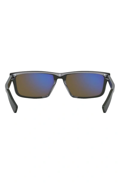 Shop Dior 'ider S2u 57mm Rectangular Sunglasses In Shiny Dark Green / Roviex