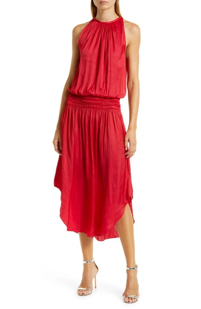 Shop Ramy Brook Audrey A-line Dress In Scarlet
