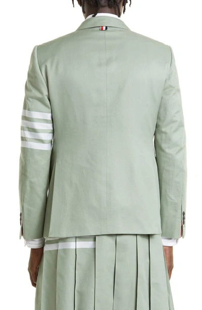 Shop Thom Browne Fit 1 4-bar Cotton Twill Sport Coat In Dark Green