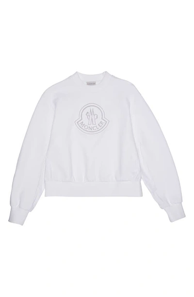 Shop Moncler Logo Graphic Sweatshirt In White