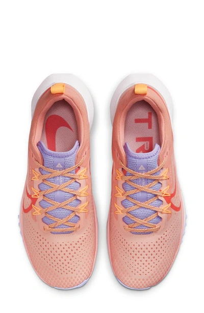 Shop Nike React Pegasus Trail 4 Running Shoe In Arctic Orange/ Madder Root